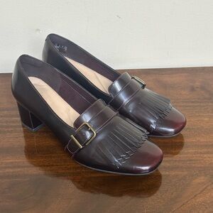 NWOT - Clarks Tealia Maye Pumps - Aubergine (Eggplant)